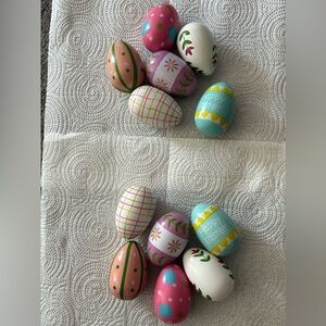 Easter Eggs - from Pier 1.  Decorative wood Set of 12. Two of each design